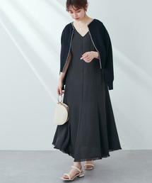 natural couture | セット着用可/美シルエットラインが魅力 リネンライクマーメイドフレアワンピース(ワンピース)