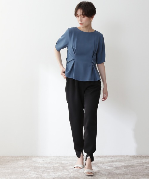 N.（N. Natural Beauty Basic）（エヌエヌナチュラルビューティーベーシック）の「◆サイドボタンペプラムブラウス（シャツ/ブラウス・レディース・オフホワイト/ブラウン/ブルー/イエロー・MEDIUM）」の13枚目の写真