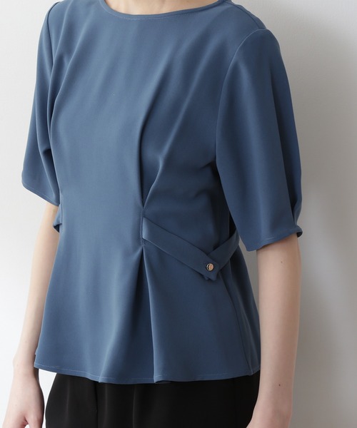 N.（N. Natural Beauty Basic）（エヌエヌナチュラルビューティーベーシック）の「◆サイドボタンペプラムブラウス（シャツ/ブラウス・レディース・オフホワイト/ブラウン/ブルー/イエロー・MEDIUM）」の15枚目の写真