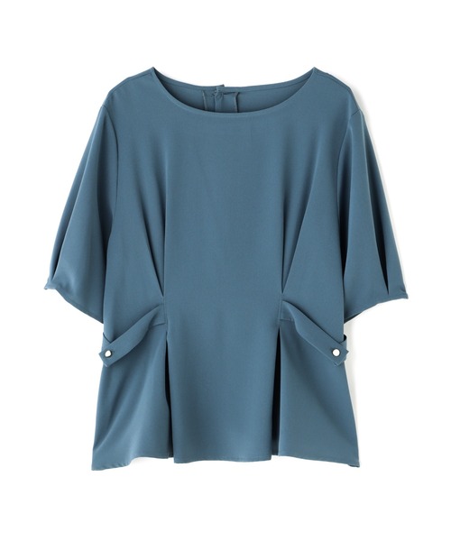 N.（N. Natural Beauty Basic）（エヌエヌナチュラルビューティーベーシック）の「◆サイドボタンペプラムブラウス（シャツ/ブラウス・レディース・オフホワイト/ブラウン/ブルー/イエロー・MEDIUM）」の19枚目の写真