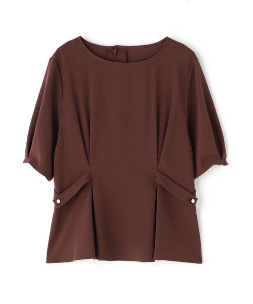 N.（N. Natural Beauty Basic）（エヌエヌナチュラルビューティーベーシック）の「◆サイドボタンペプラムブラウス（シャツ/ブラウス・レディース・オフホワイト/ブラウン/ブルー/イエロー・MEDIUM）」の21枚目の写真