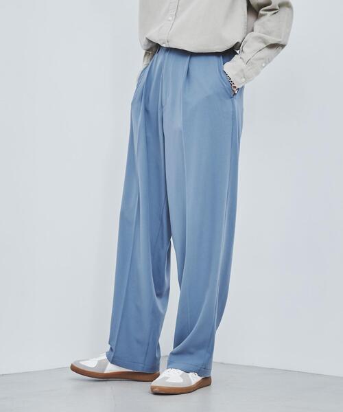 coen（コーエン）の「【WEB限定】センタープレスワイドスラックスパンツ（スラックス・メンズ・ライトブルー/ブラック/オフホワイト/ダークグレー・SMALL/MEDIUM/LARGE/X-LARGE）」の13枚目の写真