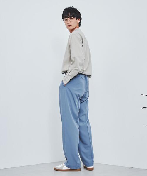 coen（コーエン）の「【WEB限定】センタープレスワイドスラックスパンツ（スラックス・メンズ・ライトブルー/ブラック/オフホワイト/ダークグレー・SMALL/MEDIUM/LARGE/X-LARGE）」の15枚目の写真