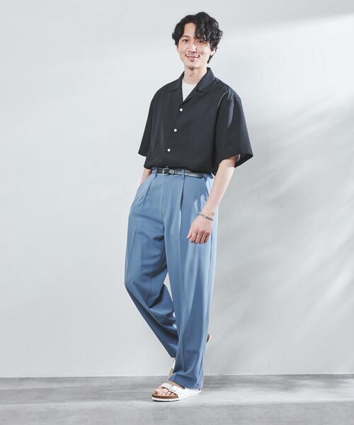 coen（コーエン）の「【WEB限定】センタープレスワイドスラックスパンツ（スラックス・メンズ・ライトブルー/ブラック/オフホワイト/ダークグレー・SMALL/MEDIUM/LARGE/X-LARGE）」の19枚目の写真