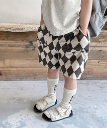aimoha | aimoha-KIDS- 韓国子供服　ハーリキンチェック柄ハーフパンツ(その他パンツ)