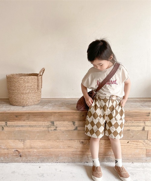 aimoha（アイモハ）の「aimoha-KIDS- 子供服　ハーリキンチェック柄ハーフパンツ（その他パンツ・キッズ・ブラック/ブラウン・90/100/110/120/80/130）」の16枚目の写真