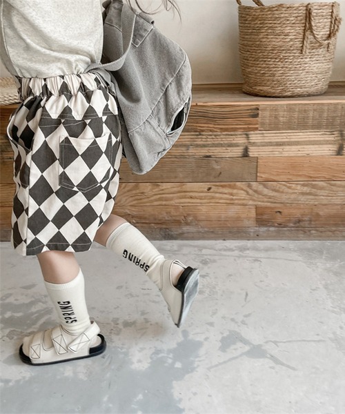 aimoha（アイモハ）の「aimoha-KIDS- 子供服　ハーリキンチェック柄ハーフパンツ（その他パンツ・キッズ・ブラック/ブラウン・90/100/110/120/80/130）」の10枚目の写真