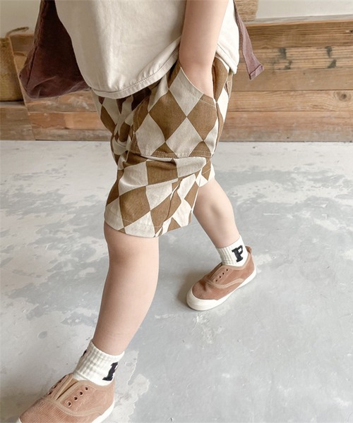 aimoha（アイモハ）の「aimoha-KIDS- 子供服　ハーリキンチェック柄ハーフパンツ（その他パンツ・キッズ・ブラック/ブラウン・90/100/110/120/80/130）」の20枚目の写真