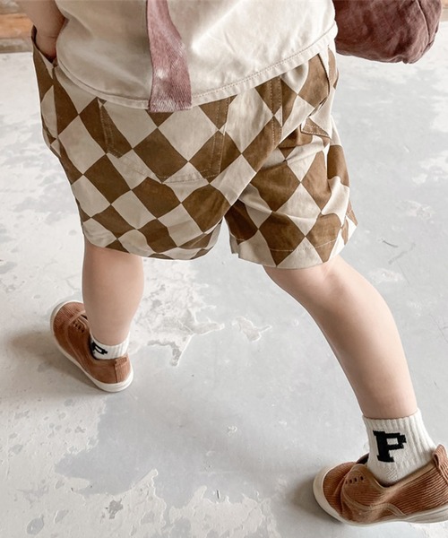 aimoha（アイモハ）の「aimoha-KIDS- 子供服　ハーリキンチェック柄ハーフパンツ（その他パンツ・キッズ・ブラック/ブラウン・90/100/110/120/80/130）」の21枚目の写真