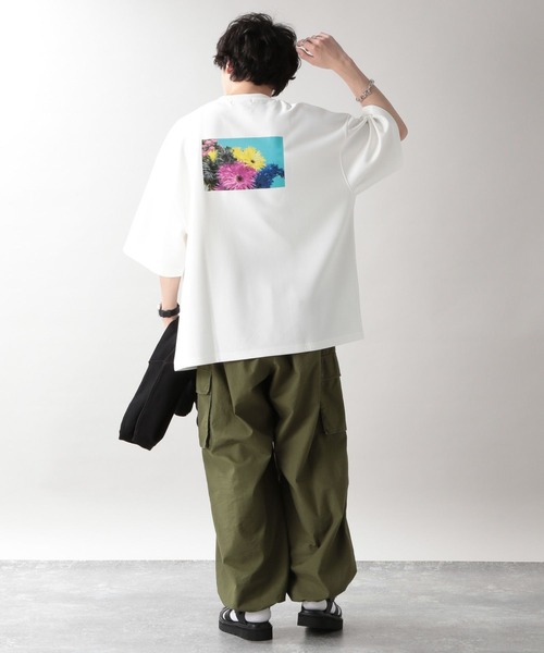 RAGEBLUE(レイジブルー)の「【Camille/カミーユ】コラボフラワープリントTシャツ(Tシャツ/カットソー・メンズ・ホワイト/ライトブルー/ブラック/ワインレッド・MEDIUM/LARGE)」の17枚目の写真