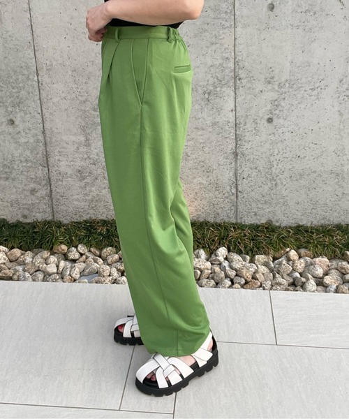 y/m by misato(イムバイミサト)の「ポンチタックパンツ(その他パンツ・レディース・ブラック/グリーン/オレンジ・FREE)」の10枚目の写真