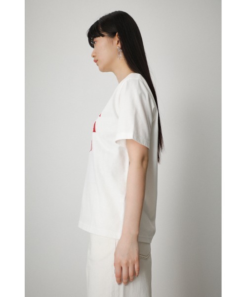 AZUL by moussy(アズールバイマウジー)の「A/F COLOR LETTER TEE/A/FカラーレターTEE(Tシャツ/カットソー・レディース・杢グレー/ホワイト/オレンジ系その他・MEDIUM/SMALL)」の4枚目の写真