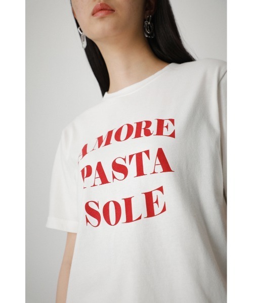 AZUL by moussy(アズールバイマウジー)の「A/F COLOR LETTER TEE/A/FカラーレターTEE(Tシャツ/カットソー・レディース・杢グレー/ホワイト/オレンジ系その他・MEDIUM/SMALL)」の6枚目の写真