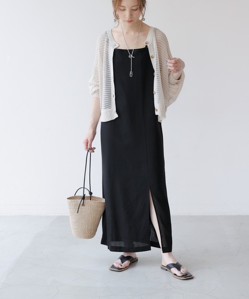 frames RAY CASSIN（フレームスレイカズン）の「WEB限定．前後2WAYシアーニットカーデ（カーディガン/ボレロ・レディース・キナリ/ミント・FREE）」の17枚目の写真