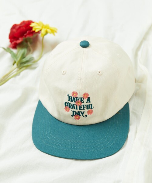 FREAK'S STORE（フリークスストア）の「HAVE A GRATEFUL DAY×FREAK’S STORE/ハブアグレイトフルデイ×フリークスストア 別注 DAY LOGO BBCAP/ロゴ ベースボールキャップ（キャップ・メンズ・ブラック/グリーン/ネイビー/ライトブルー・FREE）」の14枚目の写真