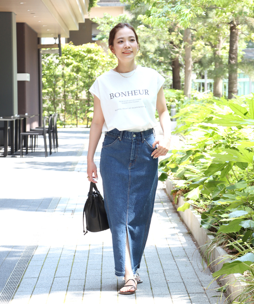 B.C STOCK（ベーセーストック）の「シックロゴタンクトップ（Tシャツ/カットソー・レディース・ベージュ/ブラック/ホワイト・FREE）」の7枚目の写真