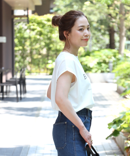 B.C STOCK（ベーセーストック）の「シックロゴタンクトップ（Tシャツ/カットソー・レディース・ベージュ/ブラック/ホワイト・FREE）」の8枚目の写真