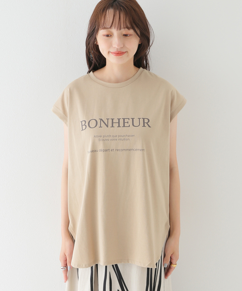 B.C STOCK（ベーセーストック）の「シックロゴタンクトップ（Tシャツ/カットソー・レディース・ベージュ/ブラック/ホワイト・FREE）」の22枚目の写真