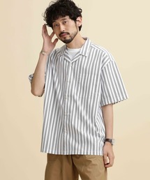 NANO universe | LB.04/ストライプコットンオープンカラーシャツ(シャツ/ブラウス)