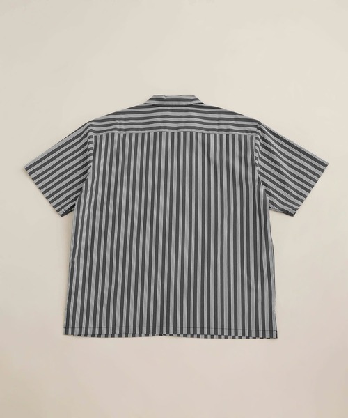 NANO universe（ナノユニバース）の「LB.04/ストライプコットンオープンカラーシャツ（シャツ/ブラウス・メンズ・チャコール/ネイビー/ホワイト・XL/S/M/L）」の15枚目の写真