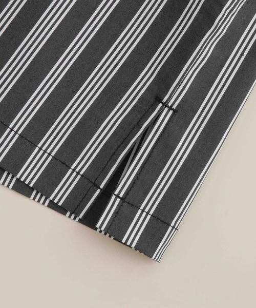 NANO universe（ナノユニバース）の「LB.04/ストライプコットンオープンカラーシャツ（シャツ/ブラウス・メンズ・チャコール/ネイビー/ホワイト・XL/S/M/L）」の19枚目の写真