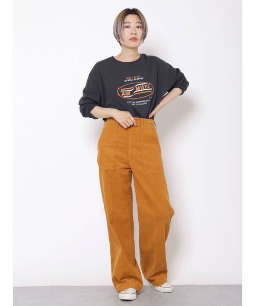 Ungrid(アングリッド)の「センタープレスカラーコーデュロイパンツ(その他パンツ・レディース・カーキ/ブルー/マスタード・SMALL/MEDIUM)」の18枚目の写真