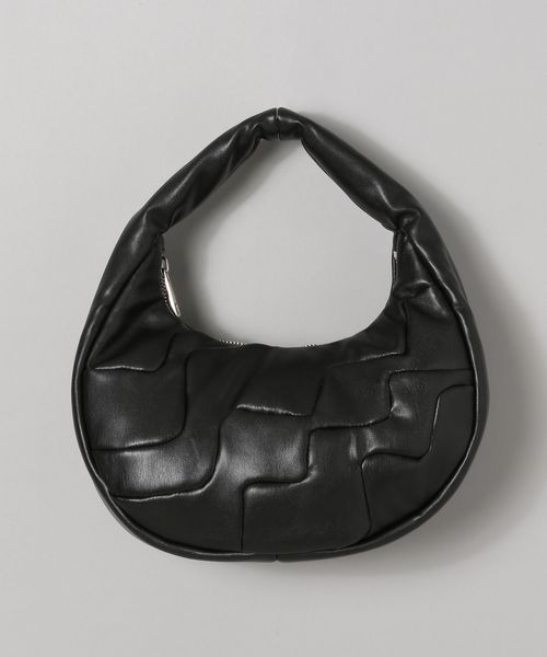 JEANASIS（ジーナシス）の「キルティングMOONBAG/344219（ショルダーバッグ・レディース・ブラック/オフホワイト/ライトパープル・FREE）」の3枚目の写真