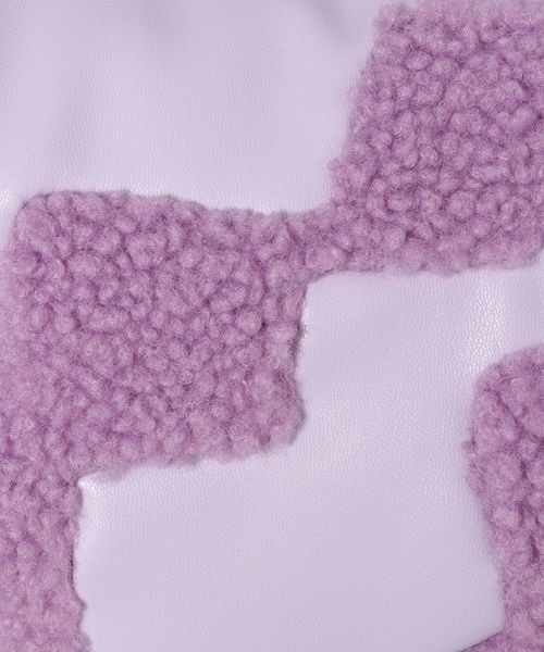 JEANASIS（ジーナシス）の「キルティングMOONBAG/344219（ショルダーバッグ・レディース・ブラック/オフホワイト/ライトパープル・FREE）」の12枚目の写真