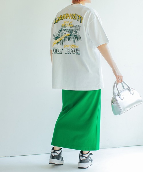 PBLIM（ページボーイリム）の「PAGEBOYLIM/スリットIラインスカート（スカート・レディース・ブラック/オレンジ/グリーン/ダークグリーン/パープル・FREE）」の12枚目の写真