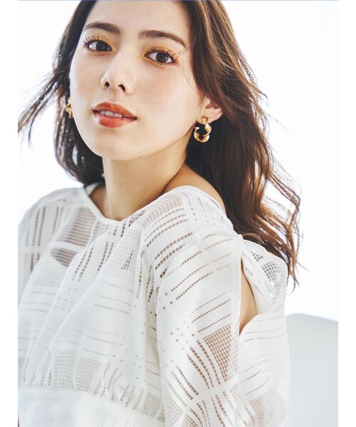 dazzlin(ダズリン)の「シアーチェックコンビセットワンピース(ワンピース・レディース・オフホワイト/ブラック/ブラウン/カーキ・SMALL/MEDIUM)」の15枚目の写真