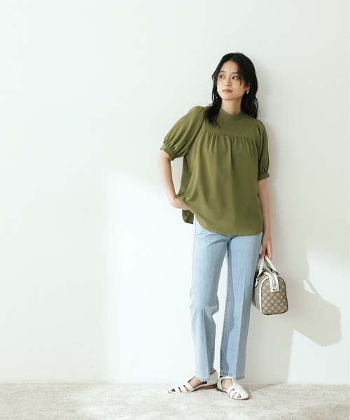 N.（N. Natural Beauty Basic）（エヌエヌナチュラルビューティーベーシック）の「【横田ひかるさん着用】【追加生産】【S Size Line】ナチュラルフレアデニムパンツ（その他パンツ・レディース・ブルー系その他/ブルー/ネイビー・MEDIUM/SMALL）」の6枚目の写真