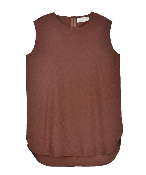 OUTERSUNSET（アウターサンセット）の「side slit no sleeve（シャツ/ブラウス・レディース・ブラック/ブラウン・FREE）」の9枚目の写真