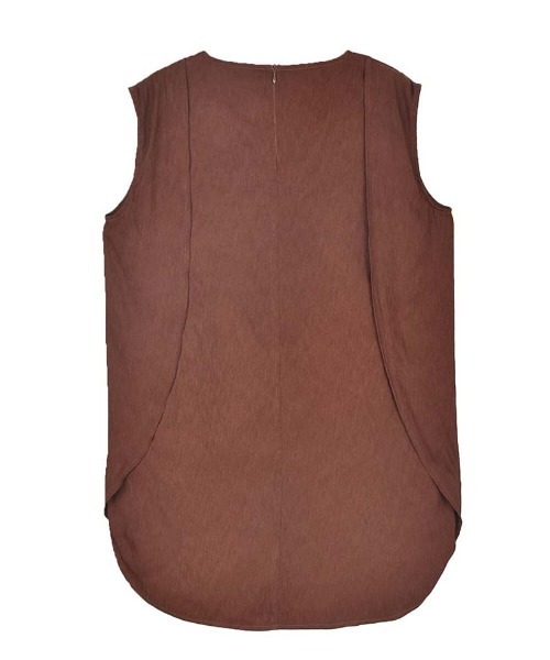 OUTERSUNSET（アウターサンセット）の「side slit no sleeve（シャツ/ブラウス・レディース・ブラック/ブラウン・FREE）」の7枚目の写真