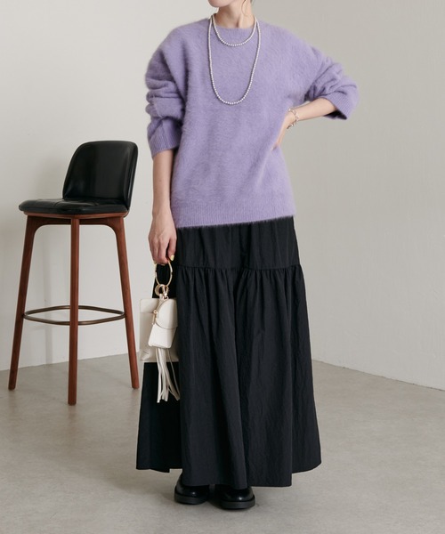 COLLAGE GALLARDAGALANTE（コラージュガリャルダガランテ）の「新マーメイド/ティアードタフタスカート（スカート・レディース・ブラック/ブラック系その他・1/0）」の18枚目の写真