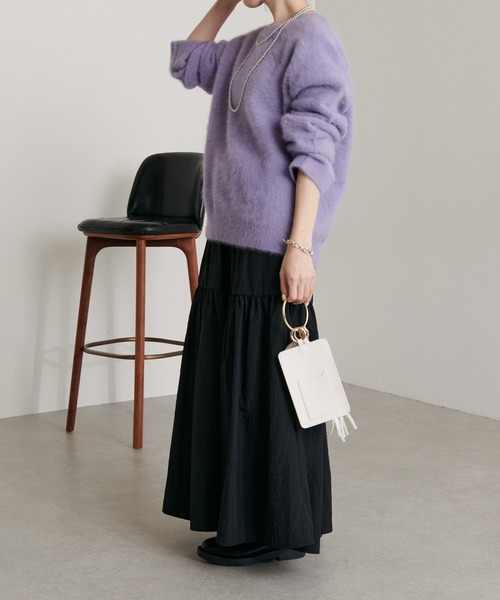 COLLAGE GALLARDAGALANTE（コラージュガリャルダガランテ）の「新マーメイド/ティアードタフタスカート（スカート・レディース・ブラック/ブラック系その他・1/0）」の3枚目の写真