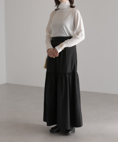 COLLAGE GALLARDAGALANTE（コラージュガリャルダガランテ）の「新マーメイド/ティアードタフタスカート（スカート・レディース・ブラック/ブラック系その他・1/0）」の21枚目の写真