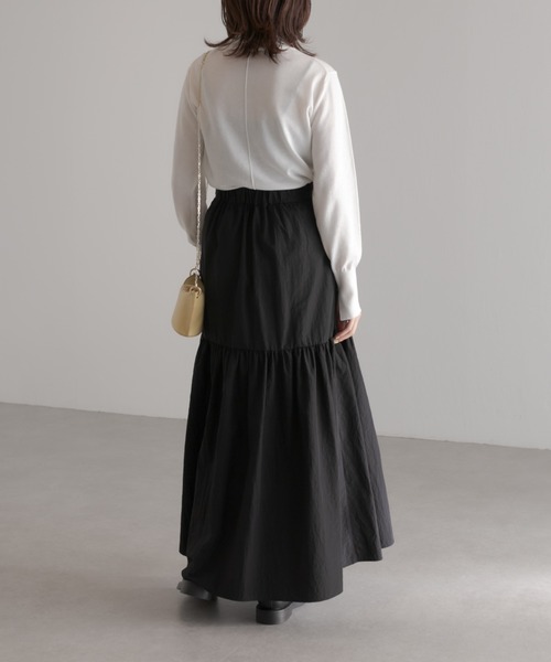 COLLAGE GALLARDAGALANTE（コラージュガリャルダガランテ）の「新マーメイド/ティアードタフタスカート（スカート・レディース・ブラック/ブラック系その他・1/0）」の22枚目の写真