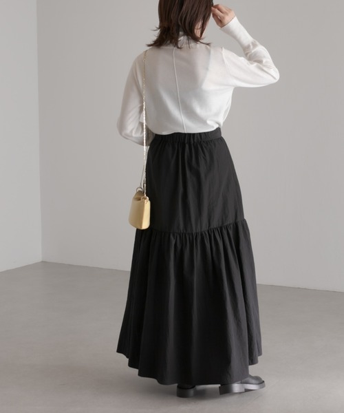 COLLAGE GALLARDAGALANTE（コラージュガリャルダガランテ）の「新マーメイド/ティアードタフタスカート（スカート・レディース・ブラック/ブラック系その他・1/0）」の13枚目の写真