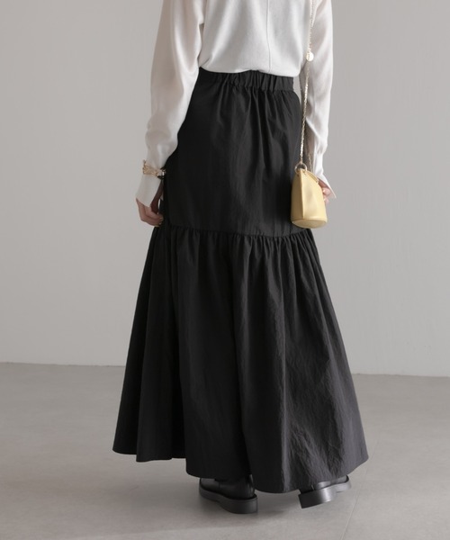 COLLAGE GALLARDAGALANTE（コラージュガリャルダガランテ）の「新マーメイド/ティアードタフタスカート（スカート・レディース・ブラック/ブラック系その他・1/0）」の16枚目の写真