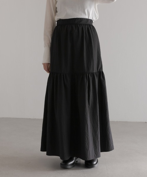 COLLAGE GALLARDAGALANTE（コラージュガリャルダガランテ）の「新マーメイド/ティアードタフタスカート（スカート・レディース・ブラック/ブラック系その他・1/0）」の10枚目の写真