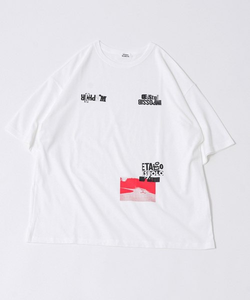 417 EDIFICE(フォーワンセブンエディフィス)の「【SB for amane murakami】 Tシャツ2(Tシャツ/カットソー・メンズ・ホワイト/ブラック・X-LARGE/MEDIUM/LARGE)」の1枚目の写真
