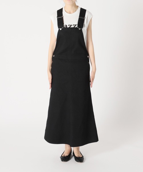 Spick & Span（スピックアンドスパン）の「デニムサロペットスカート（ジャンパースカート・レディース・ホワイト/ブラック・38/36）」の10枚目の写真