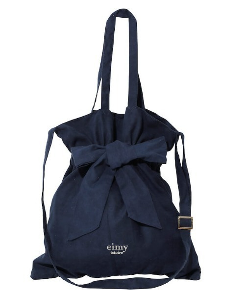 EIMY ISTOIRE（エイミーイストワール）の「リボン2WAYトートバッグ（トートバッグ・レディース・ブラック/パープル/ネイビー/レッド/サックスブルー/ピンク/オレンジ/アイボリー・FREE）」の4枚目の写真