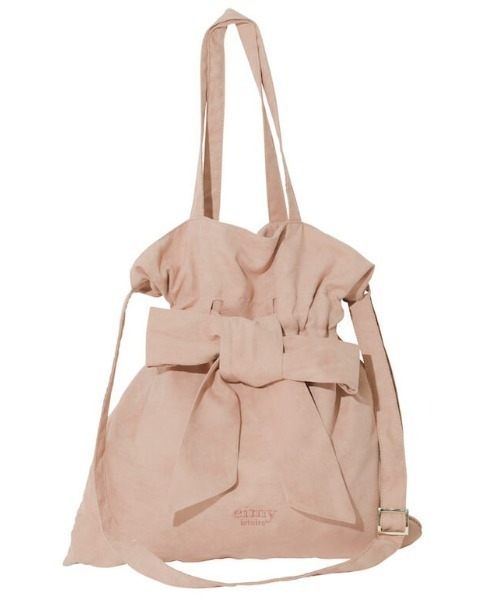 EIMY ISTOIRE（エイミーイストワール）の「リボン2WAYトートバッグ（トートバッグ・レディース・ブラック/パープル/ネイビー/レッド/サックスブルー/ピンク/オレンジ/アイボリー・FREE）」の7枚目の写真