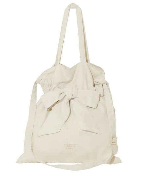 EIMY ISTOIRE（エイミーイストワール）の「リボン2WAYトートバッグ（トートバッグ・レディース・ブラック/パープル/ネイビー/レッド/サックスブルー/ピンク/オレンジ/アイボリー・FREE）」の2枚目の写真