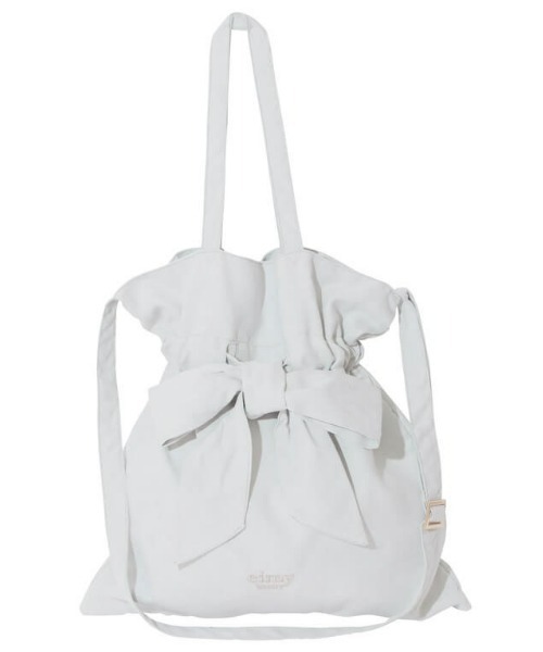 EIMY ISTOIRE（エイミーイストワール）の「リボン2WAYトートバッグ（トートバッグ・レディース・ブラック/パープル/ネイビー/レッド/サックスブルー/ピンク/オレンジ/アイボリー・FREE）」の14枚目の写真