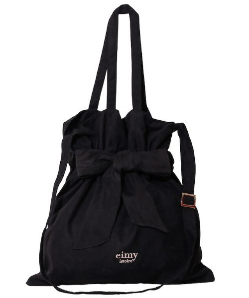 EIMY ISTOIRE（エイミーイストワール）の「リボン2WAYトートバッグ（トートバッグ・レディース・ブラック/パープル/ネイビー/レッド/サックスブルー/ピンク/オレンジ/アイボリー・FREE）」の20枚目の写真