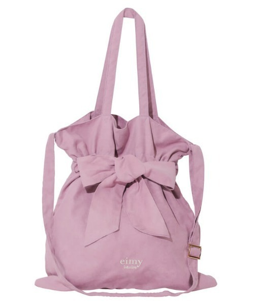 EIMY ISTOIRE（エイミーイストワール）の「リボン2WAYトートバッグ（トートバッグ・レディース・ブラック/パープル/ネイビー/レッド/サックスブルー/ピンク/オレンジ/アイボリー・FREE）」の18枚目の写真
