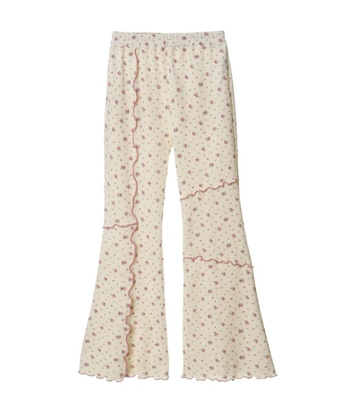 Candy Stripper★FLOWER WAFFLE FLARE PANTS Candy Stripper（キャンディストリッパー）の「FLOWER WAFFLE
