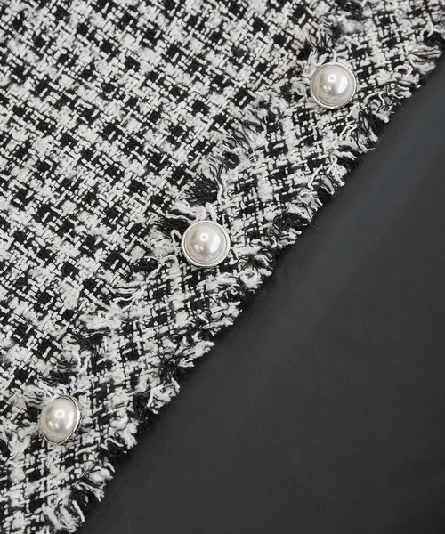 ROPE' PICNIC(ロペピクニック)の「新色追加/セットアップ対応/ツイードジャケット(ノーカラージャケット・レディース・ブラック/ベージュ/ブラック系その他・40/38)」の17枚目の写真